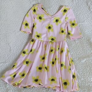 Dot Dot Smile Yellow Floral Pink Ballerina Dress size 7